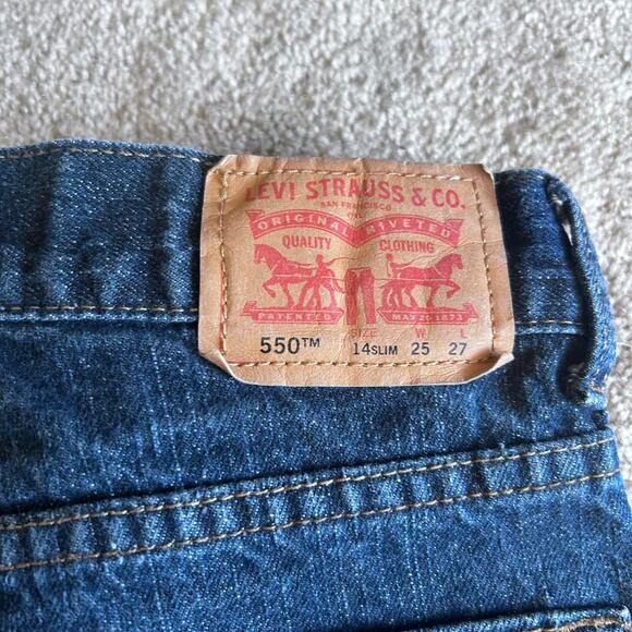 Levis Denim Jeans Boys  550 25x27 Size 14 Slim - Picture 1 of 4